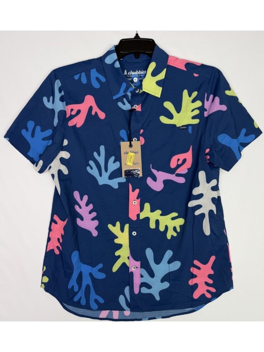 Chubbies The Cape Coral Friday Shirt Breeze tech 2.0 Short Sleeve Medium NWT